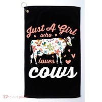Just A Girl Who Loves Cows Gift Golf Towel thumb 0