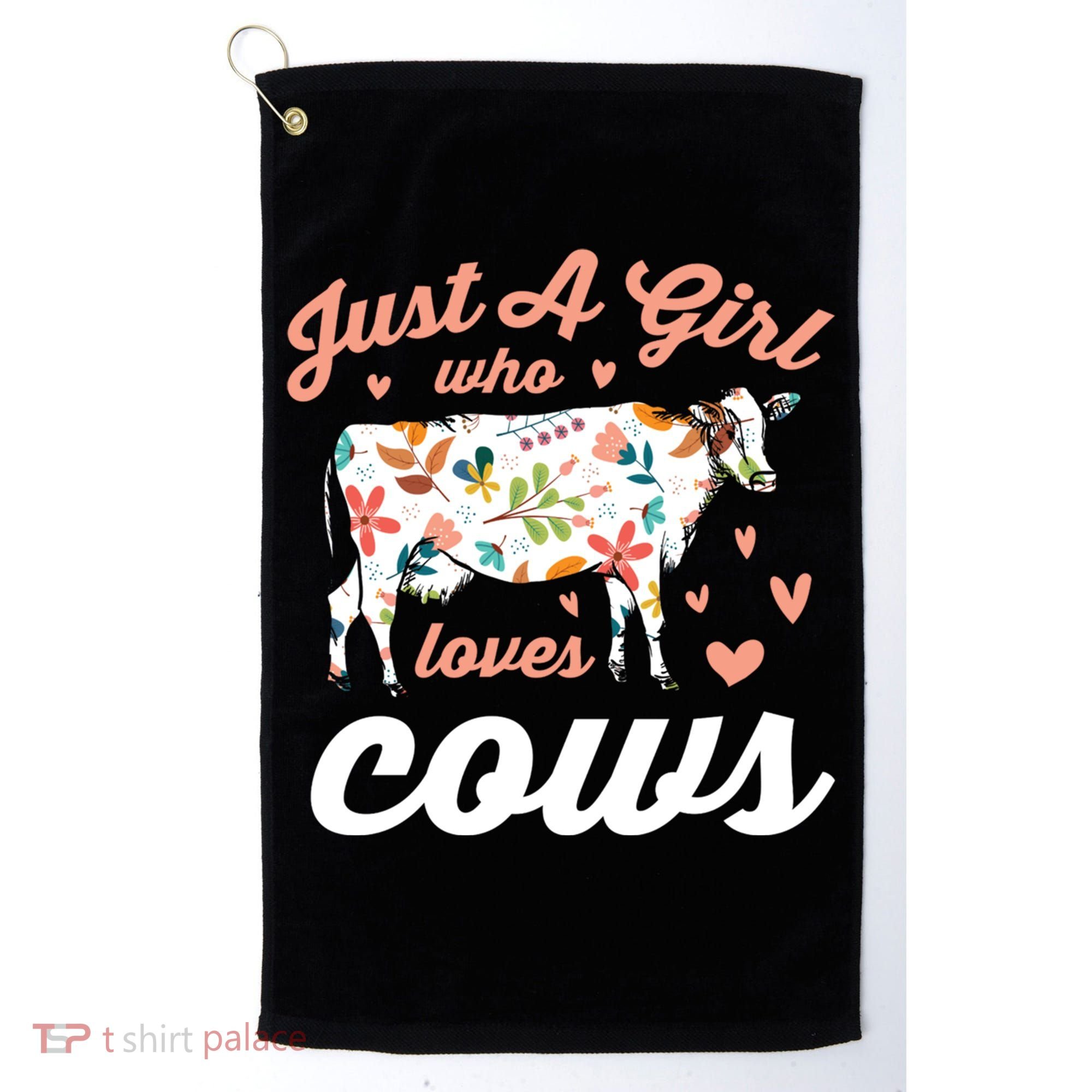 Just A Girl Who Loves Cows Gift Golf Towel