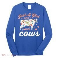 Just A Girl Who Loves Cows Gift Long Sleeve Shirt thumb 0