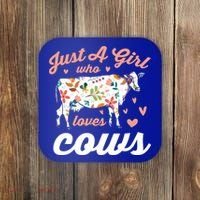 Just A Girl Who Loves Cows Gift Coaster thumb 0