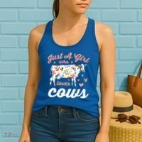 Just A Girl Who Loves Cows Gift Women's Tank Top thumb 2