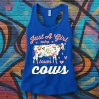 Just A Girl Who Loves Cows Gift Women's Tank Top thumb 3