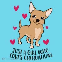 Just A Girl Who Loves Chihuahuas Cute Chihuahua Girl Gift T-Shirt thumb 6