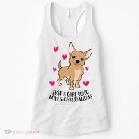 Just A Girl Who Loves Chihuahuas Cute Chihuahua Girl Gift Women's Tank Top thumb 0