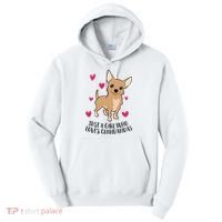Just A Girl Who Loves Chihuahuas Cute Chihuahua Girl Gift Tall Hoodie thumb 0