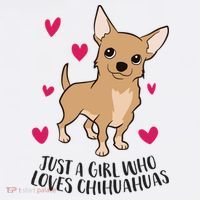 Just A Girl Who Loves Chihuahuas Cute Chihuahua Girl Gift Tall Hoodie thumb 2