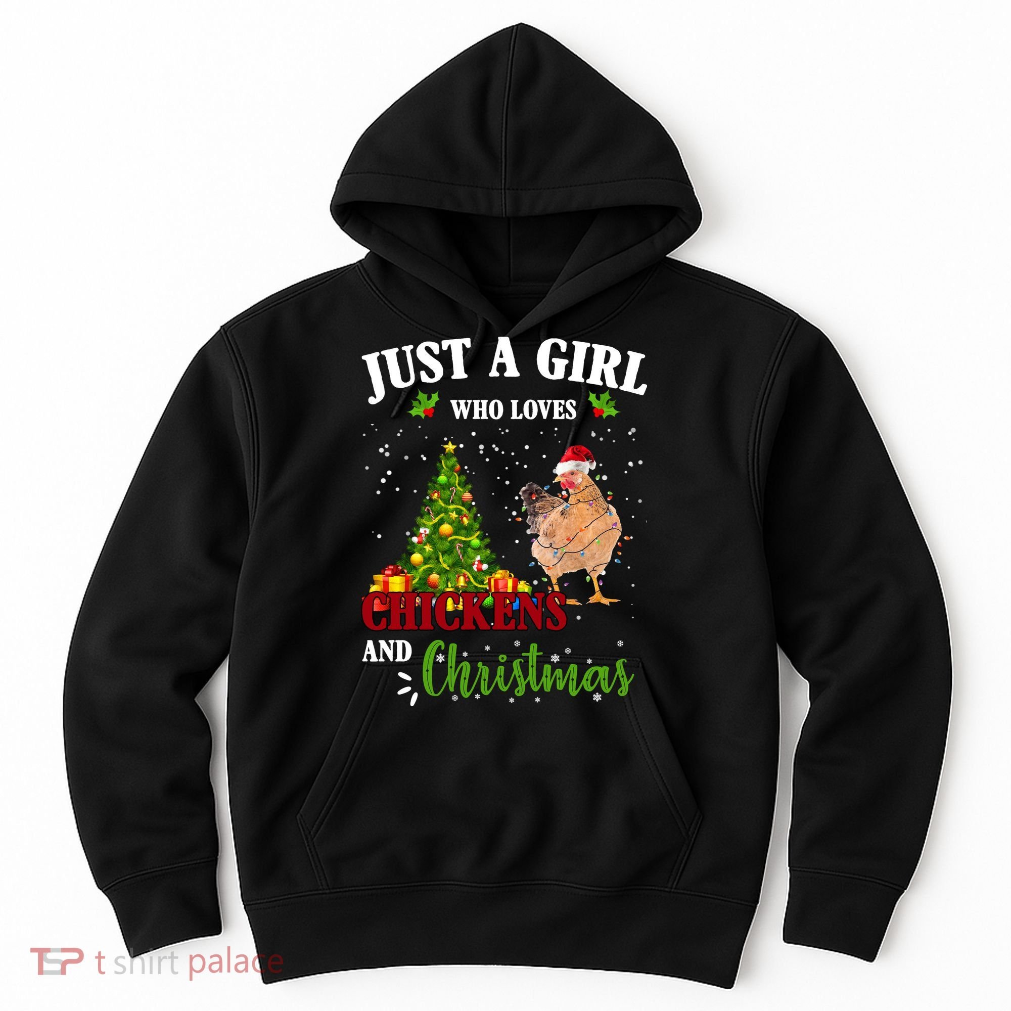 Just A Girl Who Loves Chickens And Christmas Hoodie