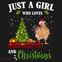 Just A Girl Who Loves Chickens And Christmas Mousepad thumb 1