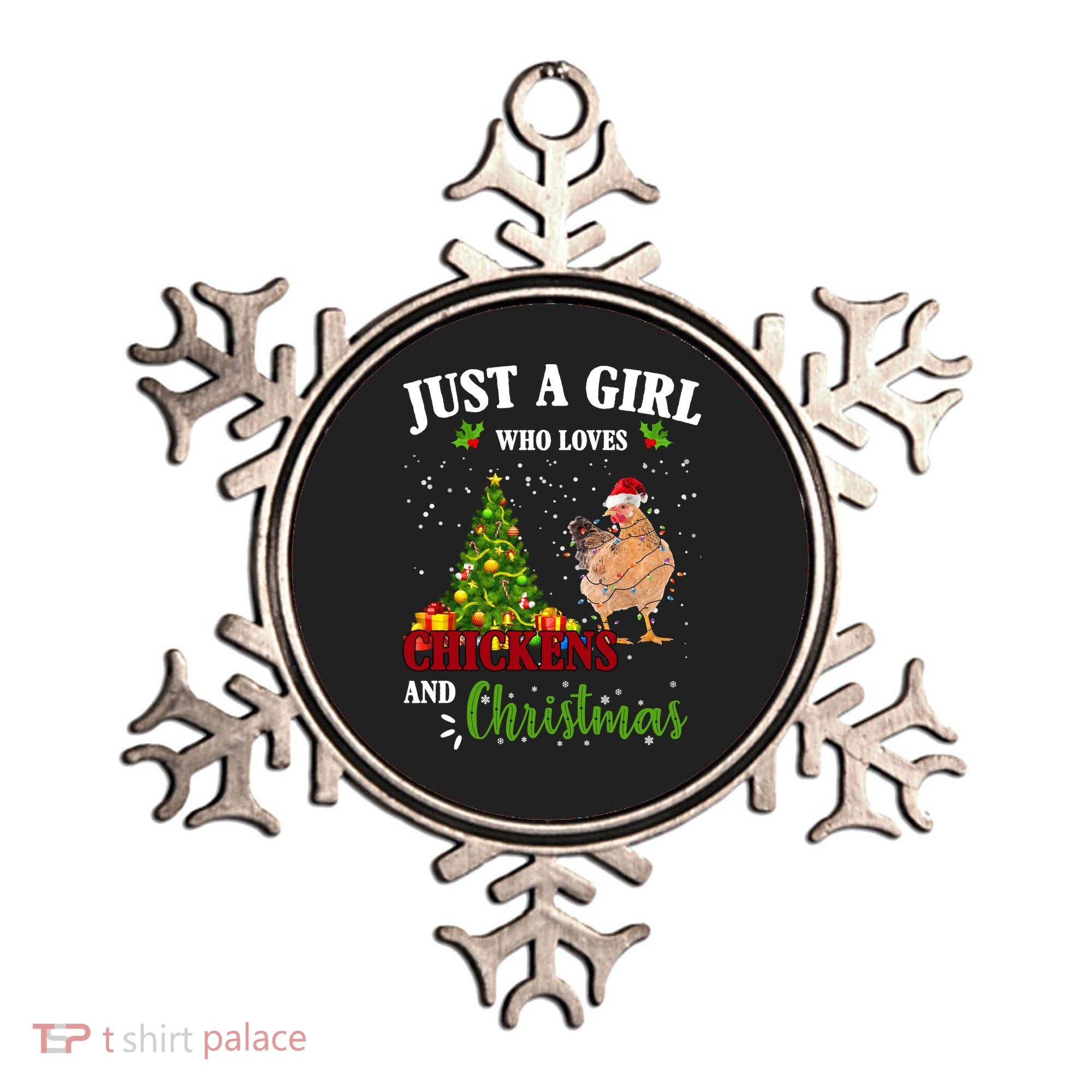 Just A Girl Who Loves Chickens And Christmas Ornament