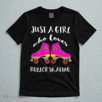 Just A Girl Who Loves Roller Skating Roller Skates Skaters T-Shirt thumb 5