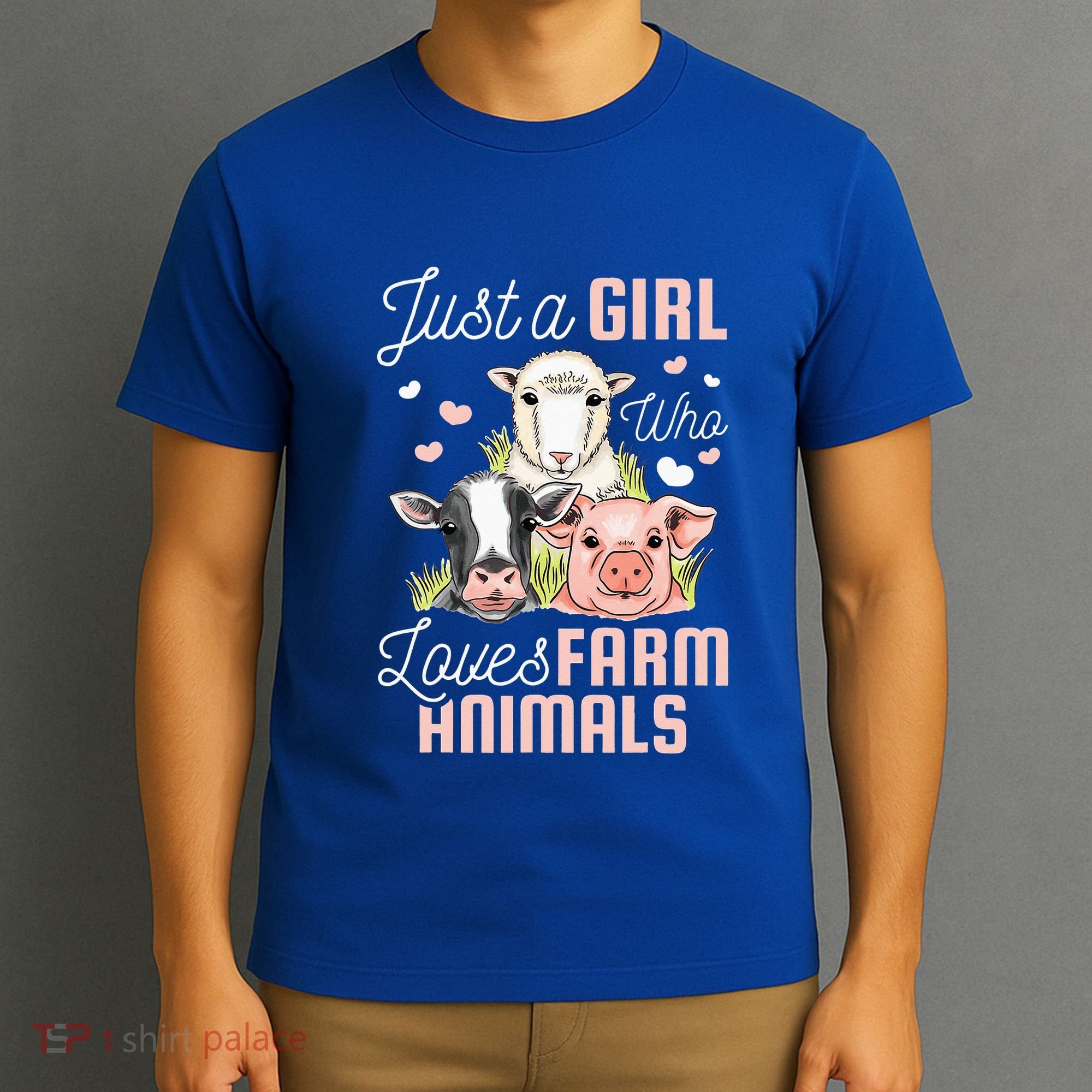 Just A Girl Who Loves Farm Animals T-Shirt