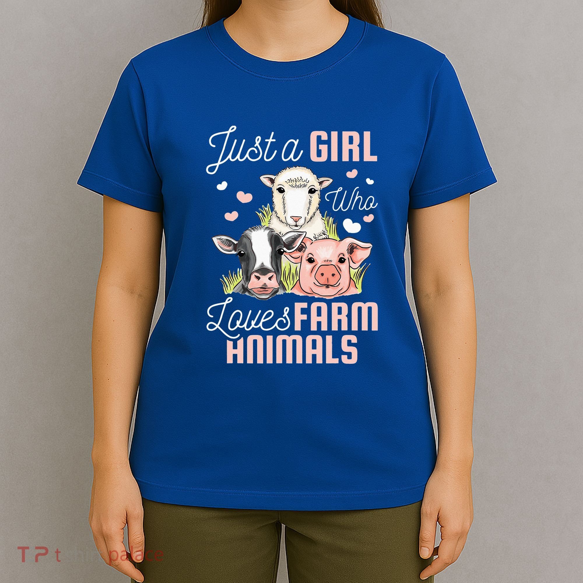Just A Girl Who Loves Farm Animals T-Shirt