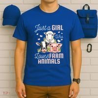 Just A Girl Who Loves Farm Animals T-Shirt thumb 6