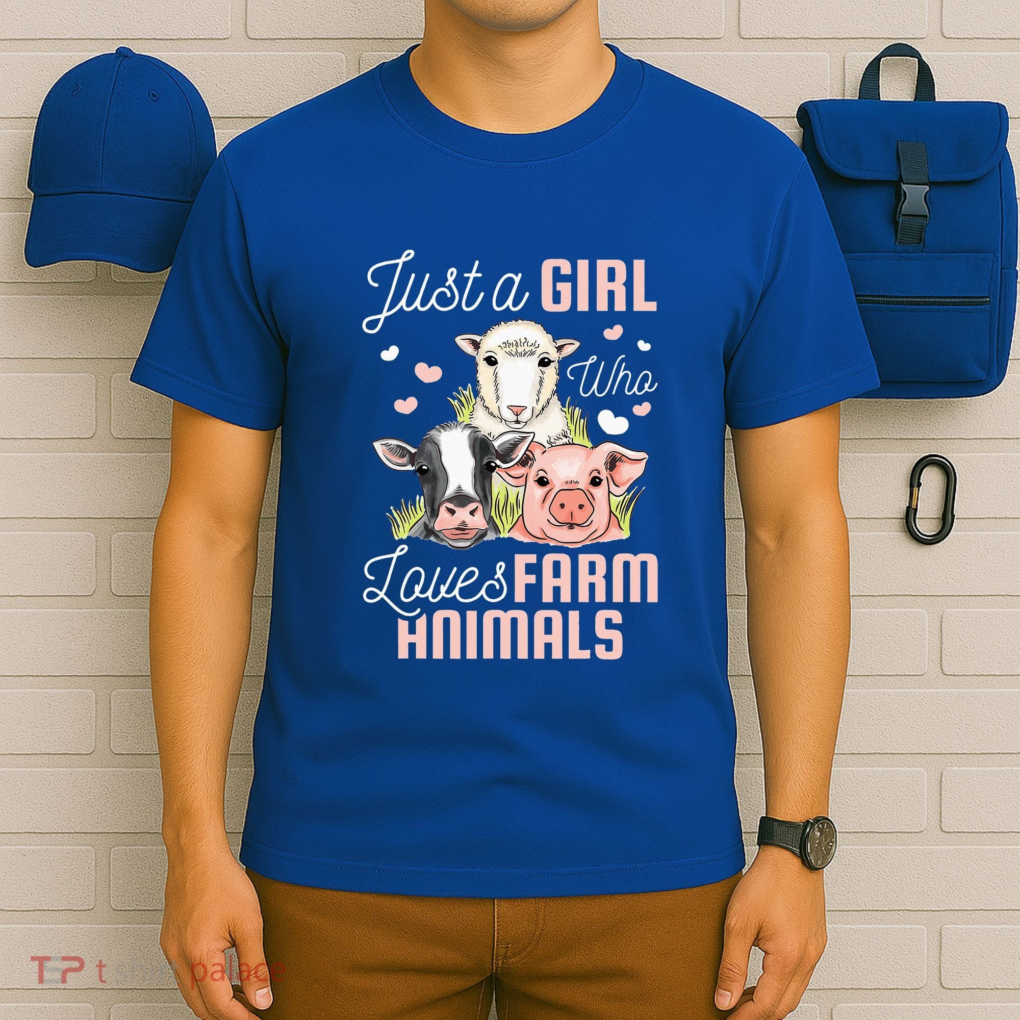 Just A Girl Who Loves Farm Animals T-Shirt