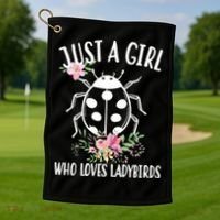 Just A Girl Who Loves Ladybugs Golf Towel thumb 1