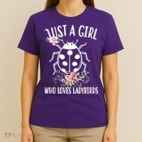 Just A Girl Who Loves Ladybugs T-Shirt thumb 4
