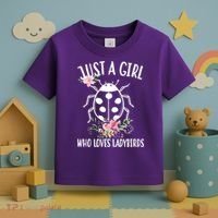 Just A Girl Who Loves Ladybugs Toddler T-Shirt thumb 3