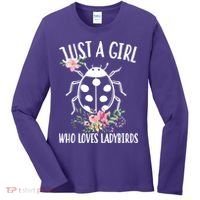 Just A Girl Who Loves Ladybugs Women's Long Sleeve Shirt thumb 0