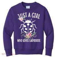 Just A Girl Who Loves Ladybugs Kids Sweatshirt thumb 0