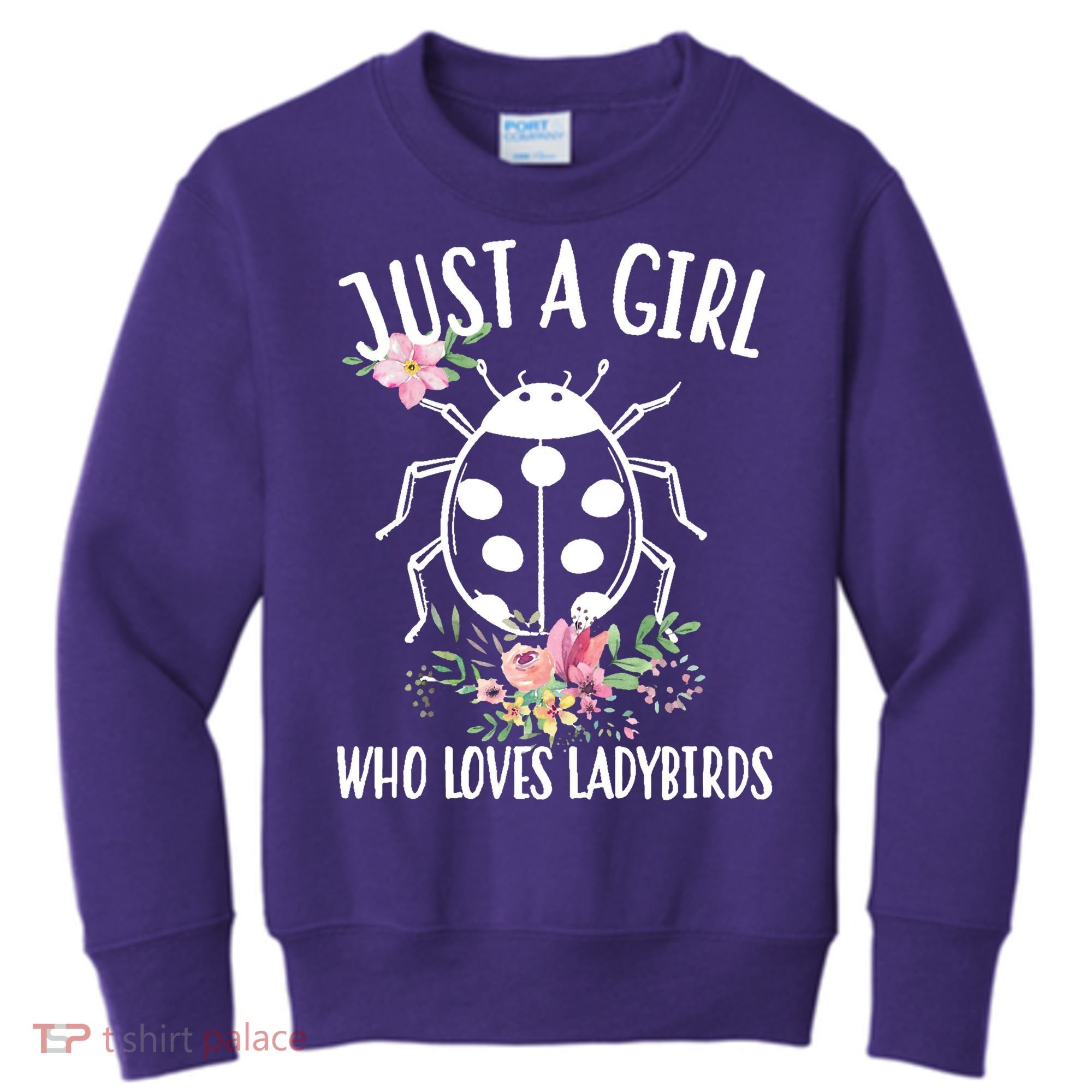Just A Girl Who Loves Ladybugs Kids Sweatshirt