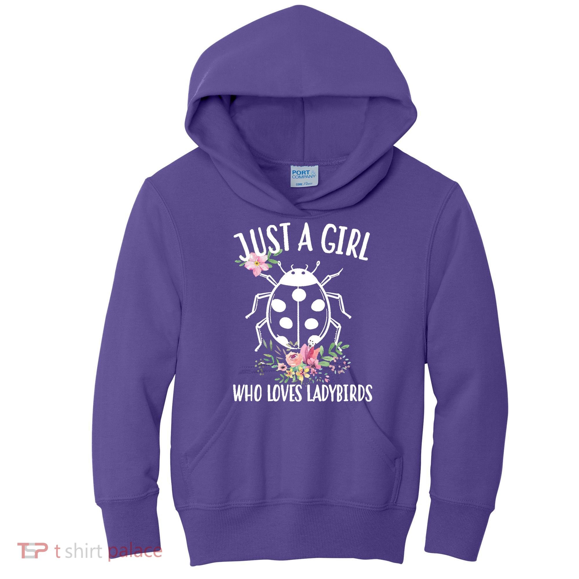 Just A Girl Who Loves Ladybugs Kids Hoodie