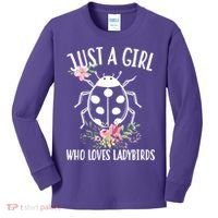 Just A Girl Who Loves Ladybugs Kids Long Sleeve Shirt thumb 0