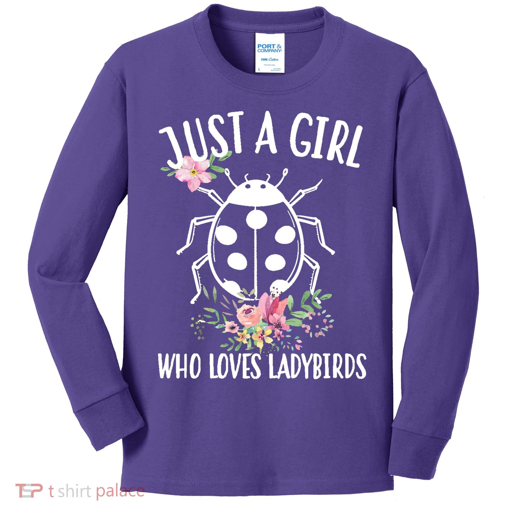 Just A Girl Who Loves Ladybugs Kids Long Sleeve Shirt