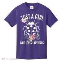Just A Girl Who Loves Ladybugs Kids T-Shirt thumb 0
