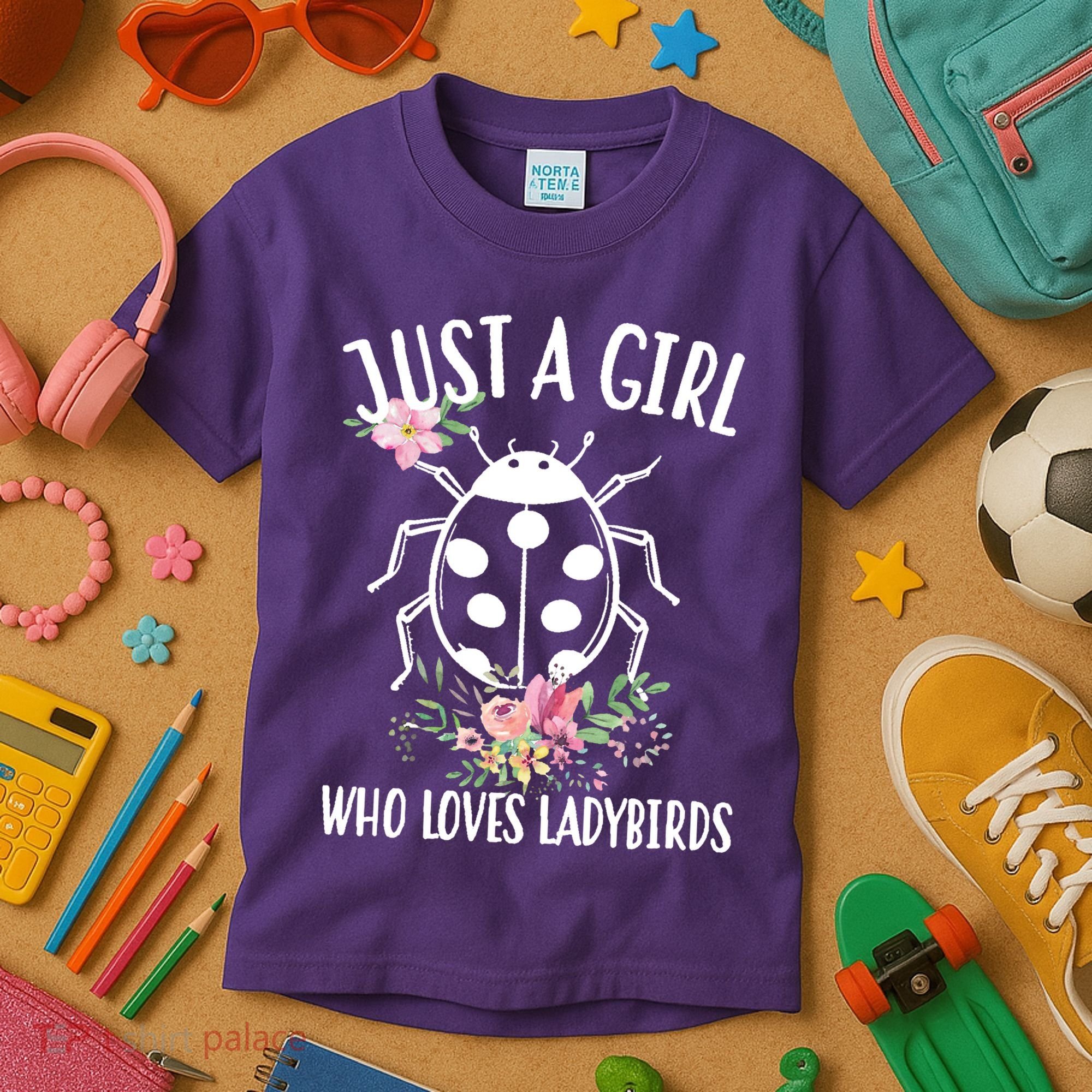 Just A Girl Who Loves Ladybugs Kids T-Shirt