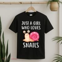 Just A Girl Who Loves Snails Cute Snail Girl T-Shirt thumb 2