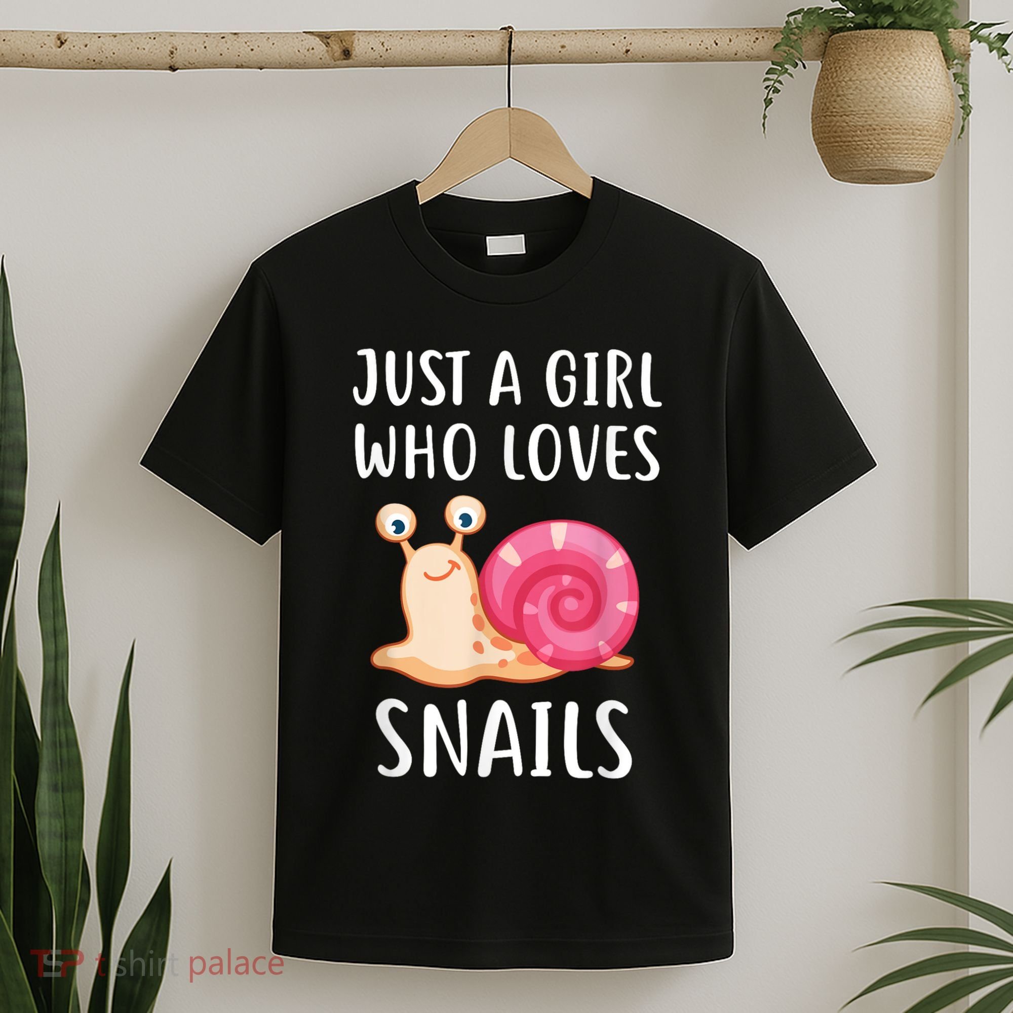 Just A Girl Who Loves Snails Cute Snail Girl T-Shirt