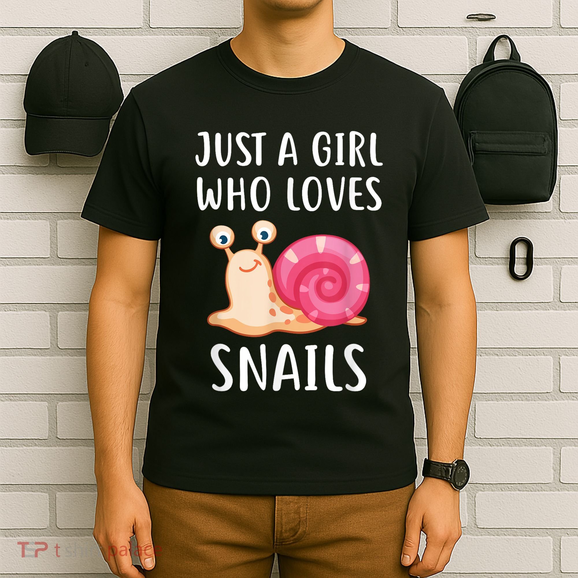 Just A Girl Who Loves Snails Cute Snail Girl T-Shirt