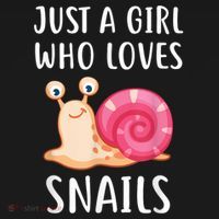 Just A Girl Who Loves Snails Cute Snail Girl T-Shirt thumb 7