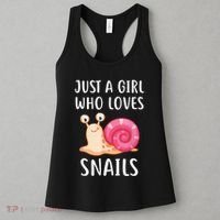 Just A Girl Who Loves Snails Cute Snail Girl Women's Tank Top thumb 3