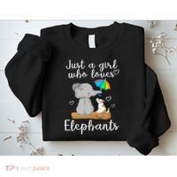 Just A Girl Who Loves Elephants Sweatshirt thumb 2
