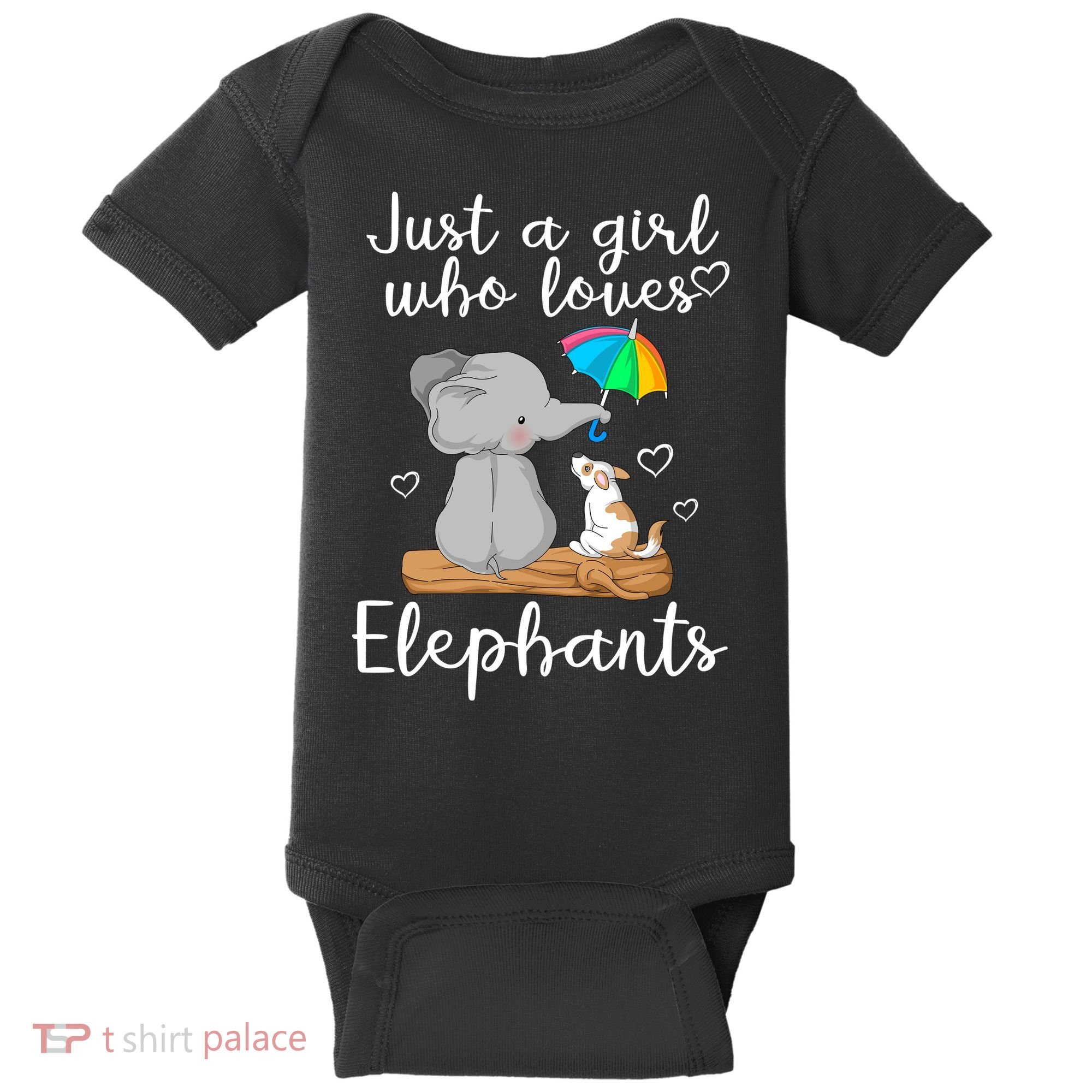 Just A Girl Who Loves Elephants Baby Bodysuit