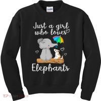 Just A Girl Who Loves Elephants Kids Sweatshirt thumb 0