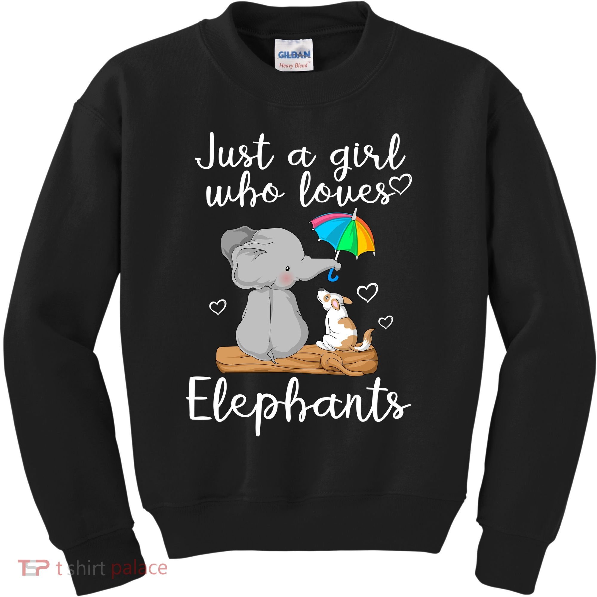 Just A Girl Who Loves Elephants Kids Sweatshirt