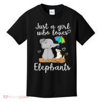 Just A Girl Who Loves Elephants Kids T-Shirt thumb 0