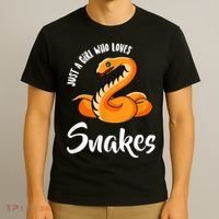 Just A Girl Who Loves Snakes Womens Snake T-Shirt thumb 3