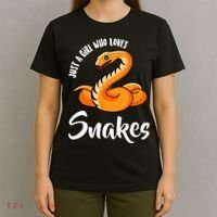 Just A Girl Who Loves Snakes Womens Snake T-Shirt thumb 4