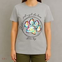 Just A Girl Who Loves All Her Dogs Dog Paw T-Shirt thumb 4