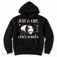 Just A Girl Who Loves Pandas Hoodie thumb 0