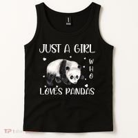 Just A Girl Who Loves Pandas Tank Top thumb 2