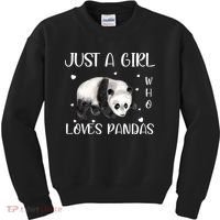 Just A Girl Who Loves Pandas Kids Sweatshirt thumb 0