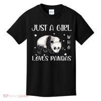 Just A Girl Who Loves Pandas Kids T-Shirt thumb 0