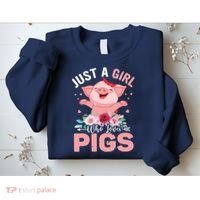 Just A Girl Who Loves Pigs Sweatshirt thumb 2