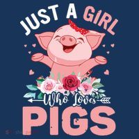 Just A Girl Who Loves Pigs Beanie thumb 2
