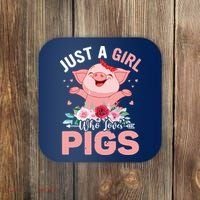 Just A Girl Who Loves Pigs Coaster thumb 0