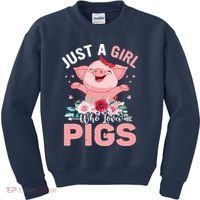 Just A Girl Who Loves Pigs Kids Sweatshirt thumb 0